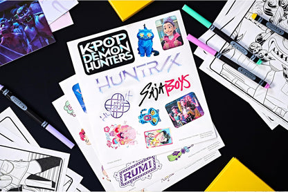 Crayola Kpop Demon Hunters Art Case (40+pcs), Coloring & Sticker Craft Kit