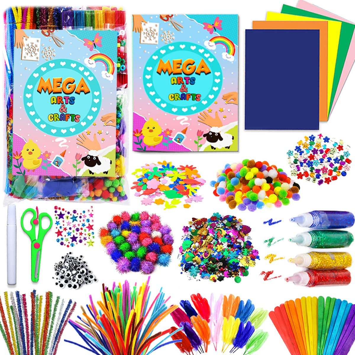 Goody King 1170Pcs+ Arts and Crafts Supplies for Kids
