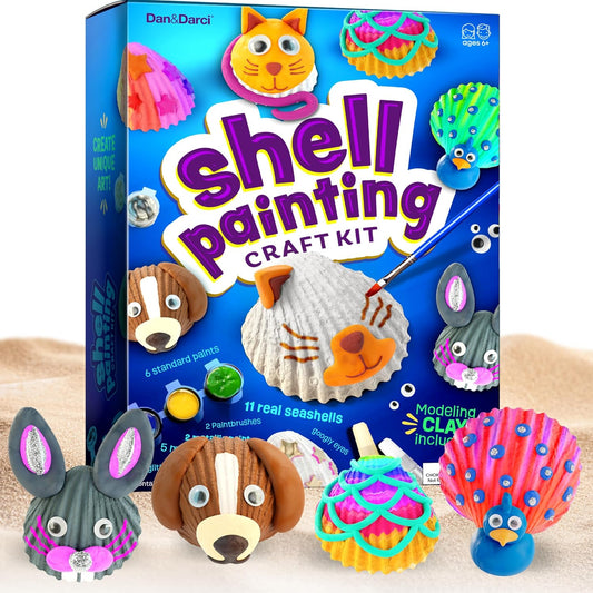 Shell Painting Craft Kit for Kids - Craft Activities Kits - Arts & Crafts