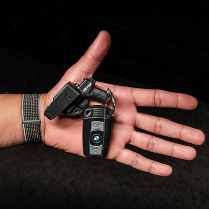Blade-Tech Mini Pistol Shaped Keychain with Holster and Belt Clip Holsters