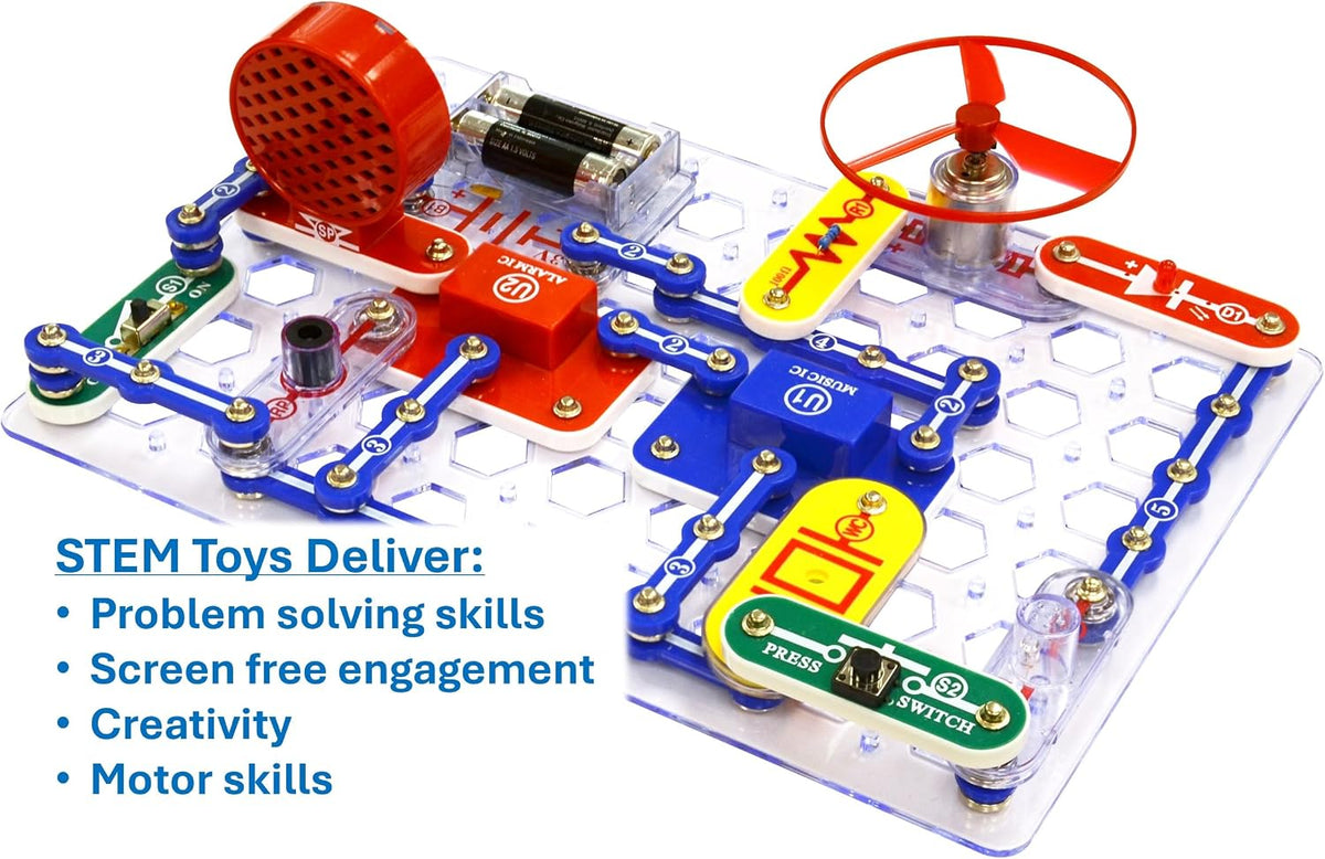 SNAP CIRCUITS Jr. SC-100 STEM Electronics Kit, 100+ Projects, Ages 8+