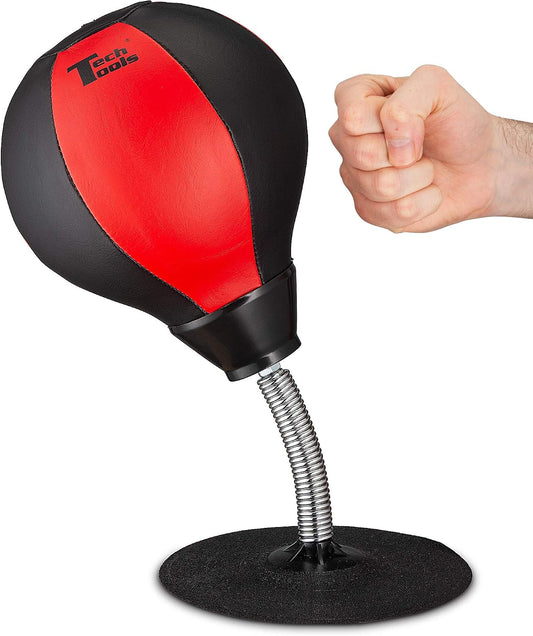Tech Tools Desktop Punching Bag - White Elephant Gifts for Adults, Fun Punch Gag Gifts for Coworkers, Men & Women Secret Santa Stress Buster