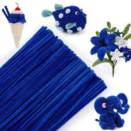 Caydo 200PCS Thick Pipe Cleaners Craft, 20 Colors Chenille Stems