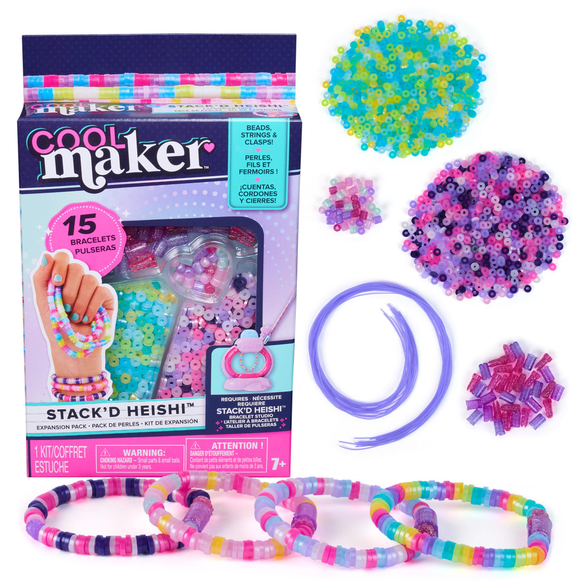Cool Maker Stack'd Heishi Studio Bracelet Making Kit, Ages 7+