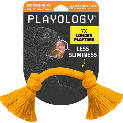 Playology Tug Rope Dog Toys for Large Dogs - Jumbo, Peanut Butter Scent