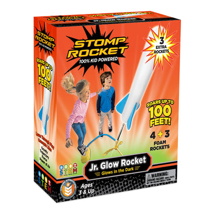 Stomp Rocket Jr Multi-Color Rocket Launcher for Kids, 8 Rockets