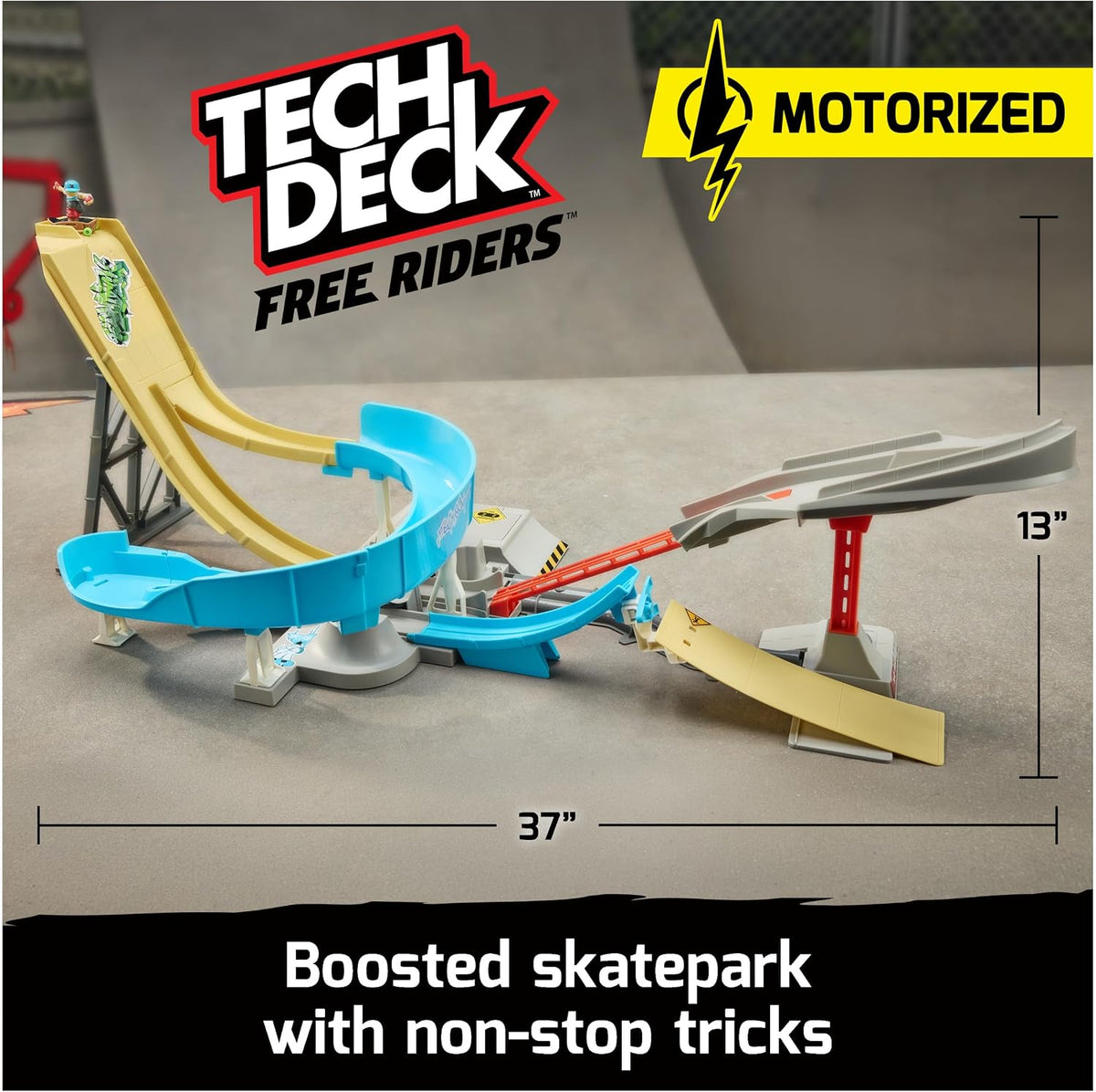 Tech Deck Free Riders Extreme Motorized Fingerboard Playset Ages 5+