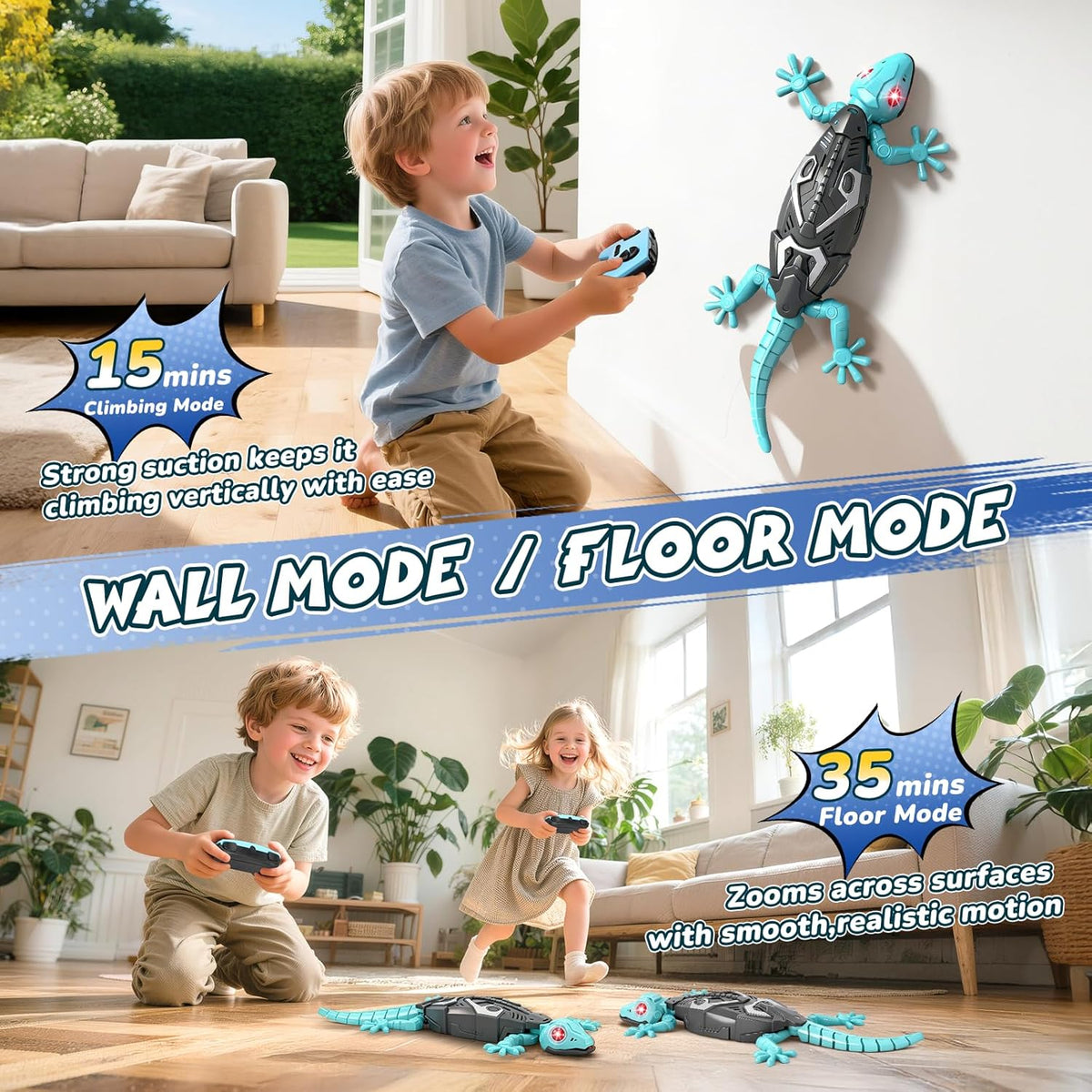 KETIEE RC Wall Crawler Gecko: Wall Climbing Gecko Toy for Kids