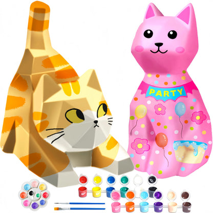 Goodyking Paint Your Own Cat Lamp Kit, DIY Cat Crafts Night Light, Painting Kit Arts & Crafts for Kids Ages 8-12, Art Supplies Birthday Easter Party Holiday Gift for Teens Girls Boys Age 3 4 5 6 7 8+