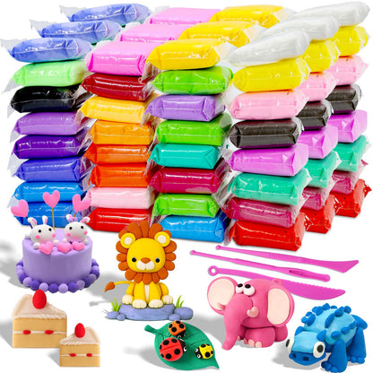 MuseLuxe Air Dry Clay - 32 Colors Modeling Clay Kit with 3 Sculpting Tools