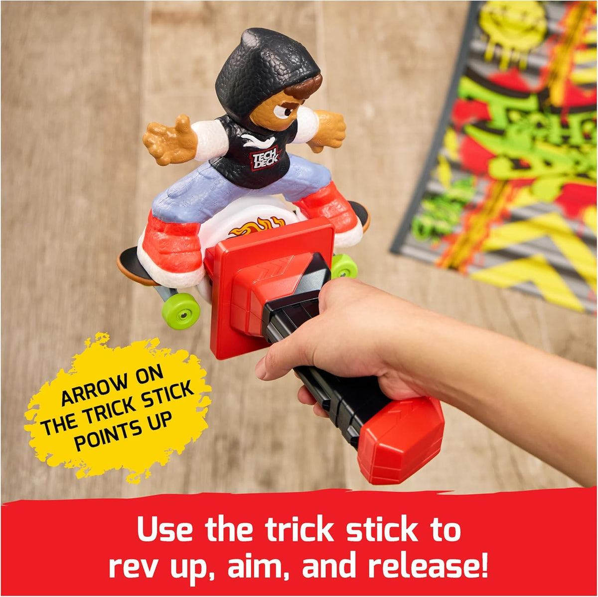 TECH DECK Shred N' Blast Motorized Finger Skateboard Toy