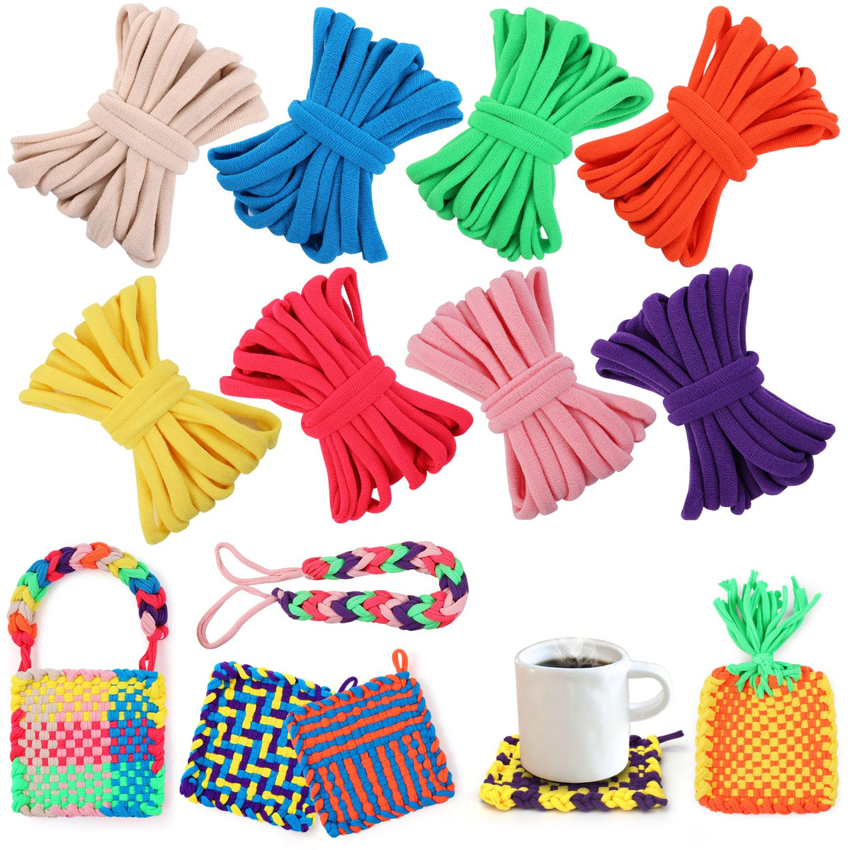 IQKidz Weaving Loom Kit Toys, DIY Arts and Crafts for Kids and Adults, Ideal Gifts for Girls Ages 5 6 7 8-12 13, Easy Potholder Loom Knitting Activity for Beginners, 224 Craft Loops