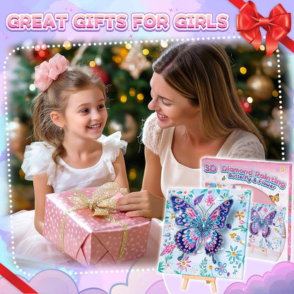 Crafts for Kids Age 8-12, Girls Birthday Gifts, Butterfly Diamond Painting