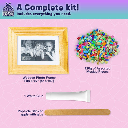 DIY Mosaic Photo Frame Craft Kit for Girls Ages 8-12 - Tween Birthday Gift