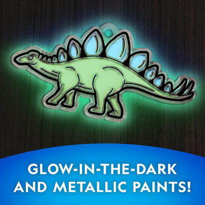 National Geographic Dinosaur Stained Glass Suncatcher Craft Kit for Kids
