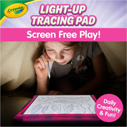 Crayola Light Up Tracing Pad Pink, Best Birthday Gifts for Girls & Boys, 6, 7, 8 Year Olds, Kids Toys, Light Box Art Kit for Kids [Amazon Exclusive]