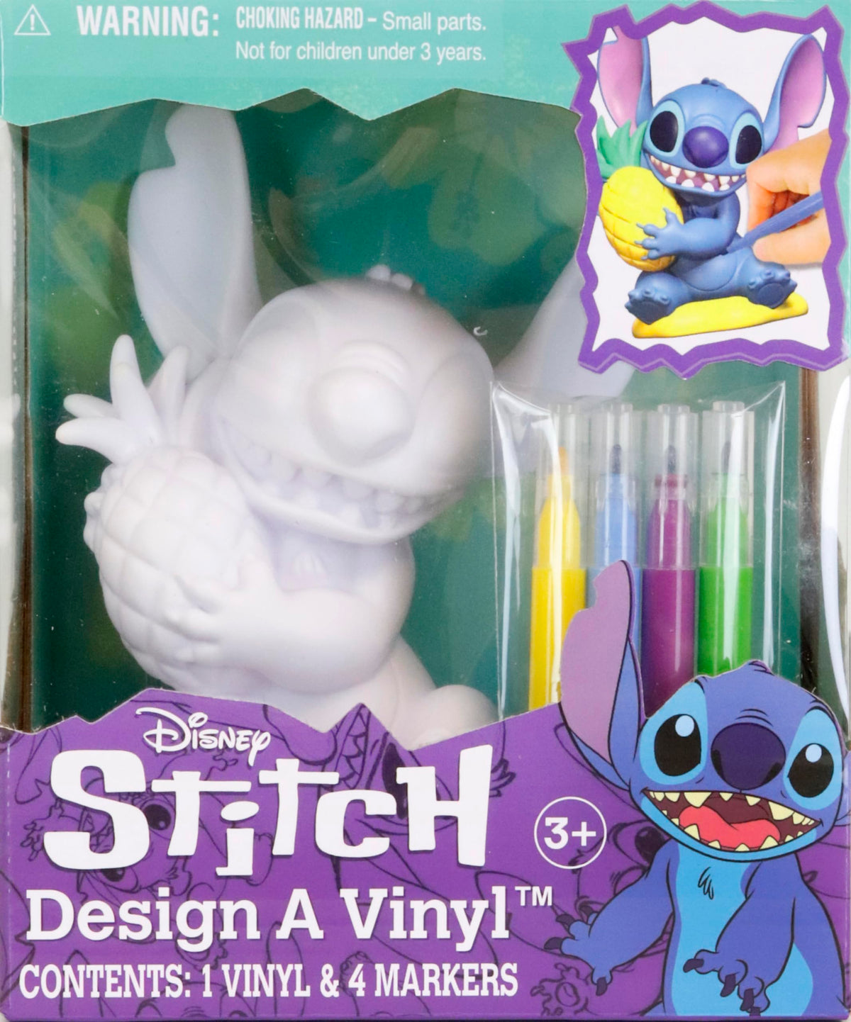 Tara Toys Minecraft Design A Vinyl™ Toy Figure with Washable Markers, 5-Pieces, 3 Years and Up - Creeper