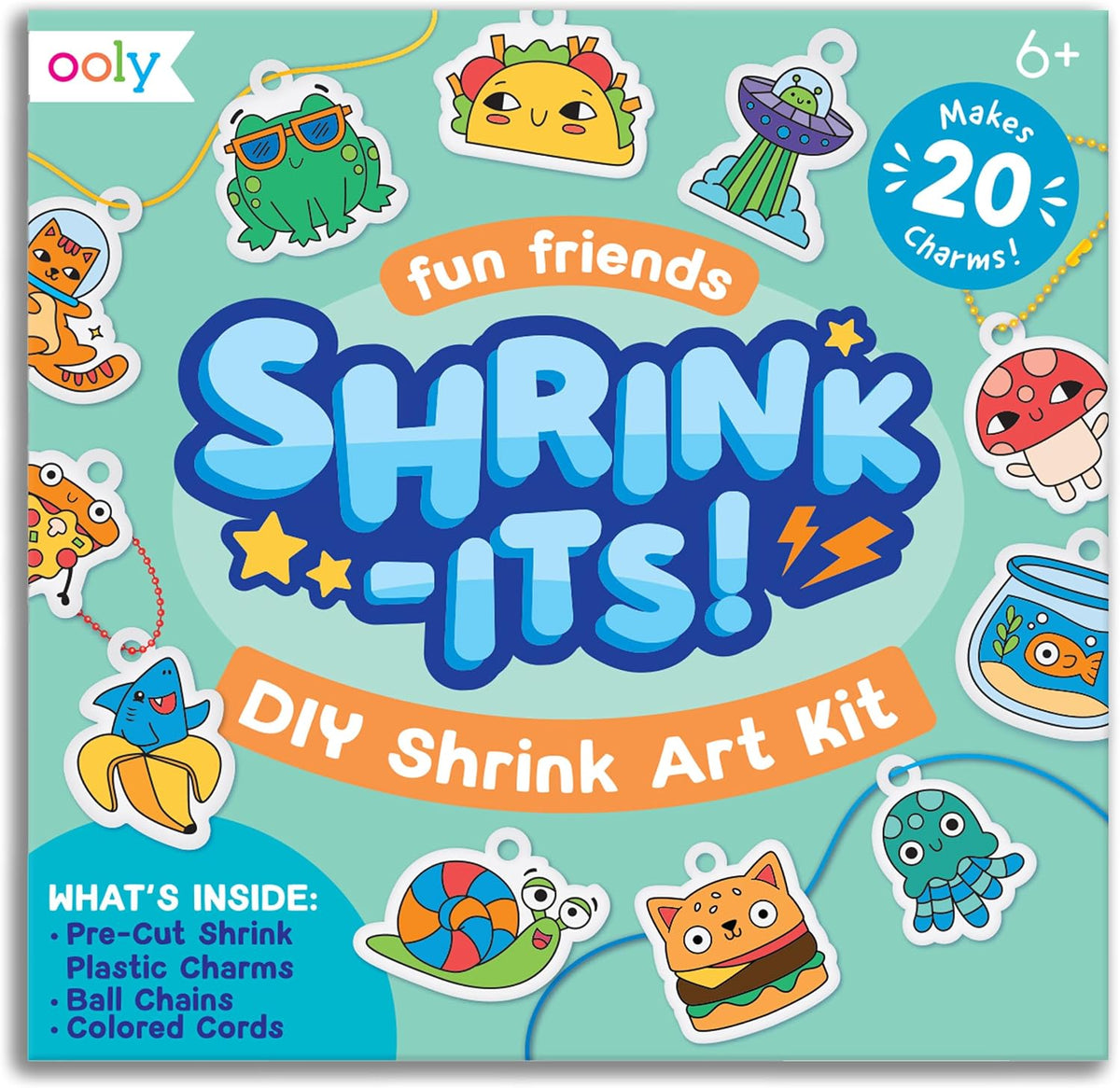 Ooly DIY Shrink Art Charms Kit, 28 Pc – Fun Friends