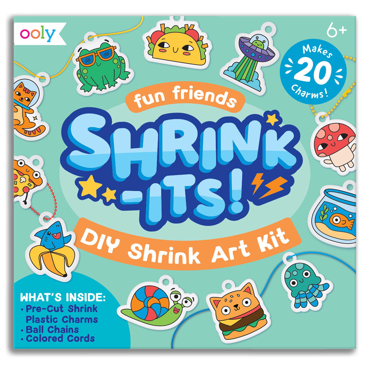 Ooly DIY Shrink Art Charms Kit, 28 Pc – Fun Friends