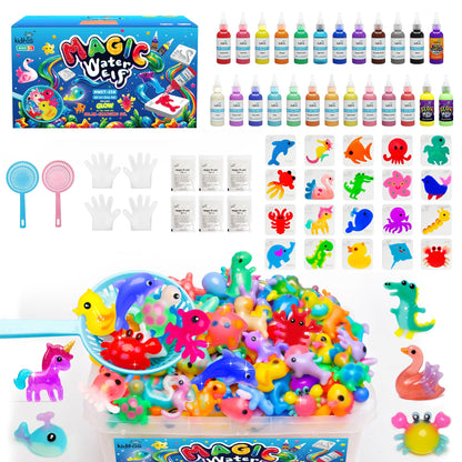 Kiditos Magic Water Elf Toy Kit,Squishies for Kids, DIY Sensory Craft Kit