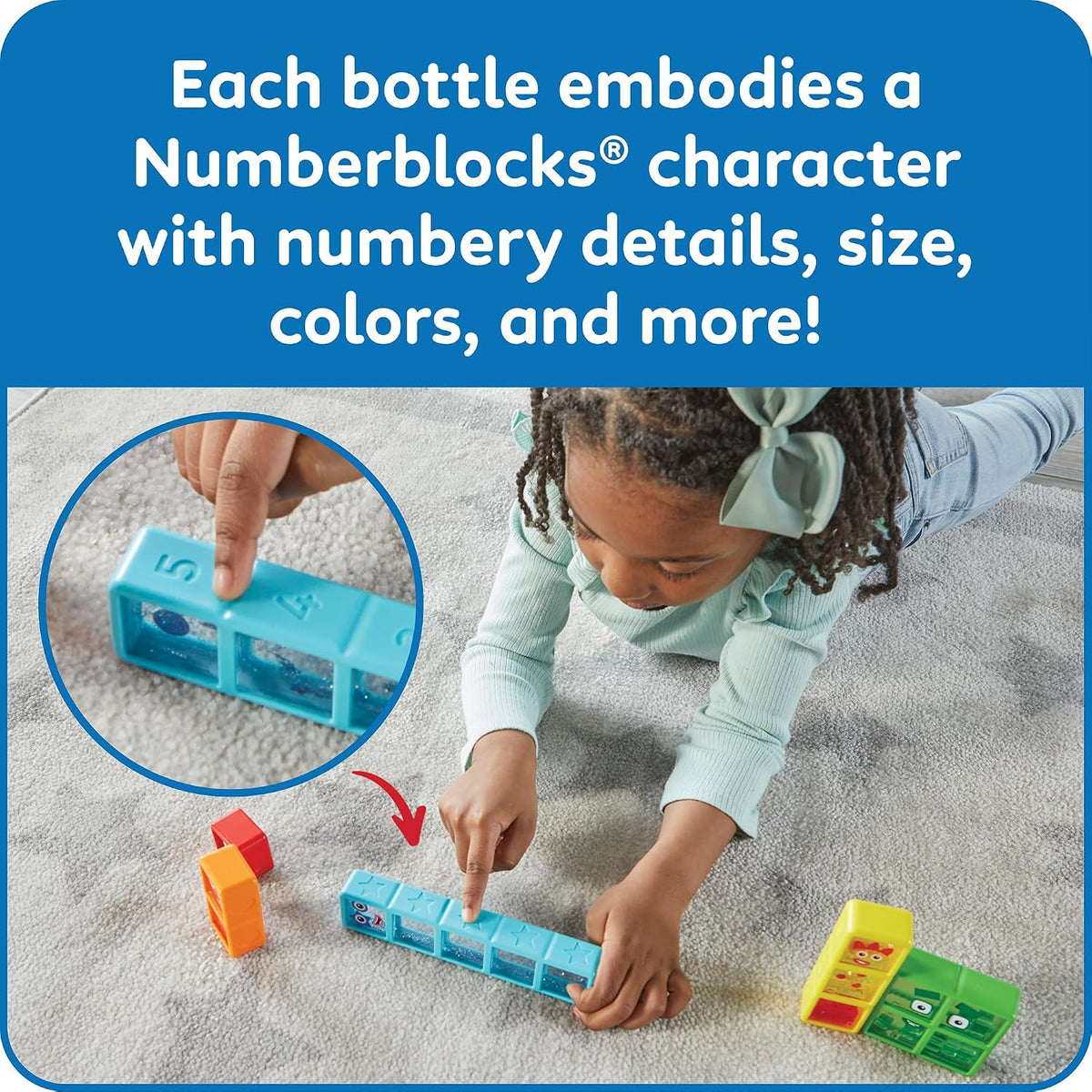 hand2mind Numberblocks One to Five Sensory Bottles, Ages 3+