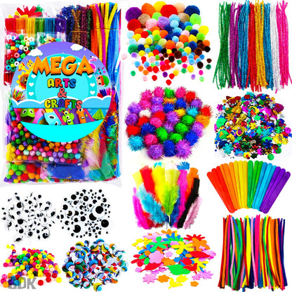 Goody King 1170Pcs+ Arts and Crafts Supplies for Kids