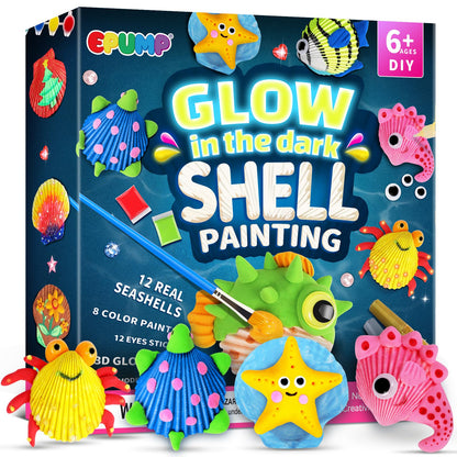 Shell Painting Kit for Kids, Arts and Crafts Gifts for Girls Boys Ages 6-12