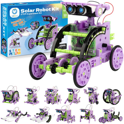 Sillbird 12-in-1 Solar Robot Building Kit STEM Gift for Boys Ages 8-13