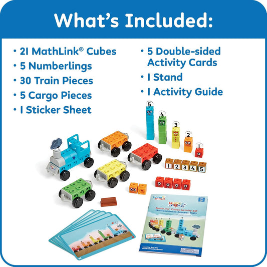 hand2mind Numberblocks Express Train MathLink Cubes Activity Set, Ages 3+