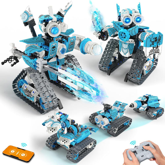 Opmind 5-in-1 STEM RC Robot Building Kit - 408PCS, Gift for Boys Ages 8-13