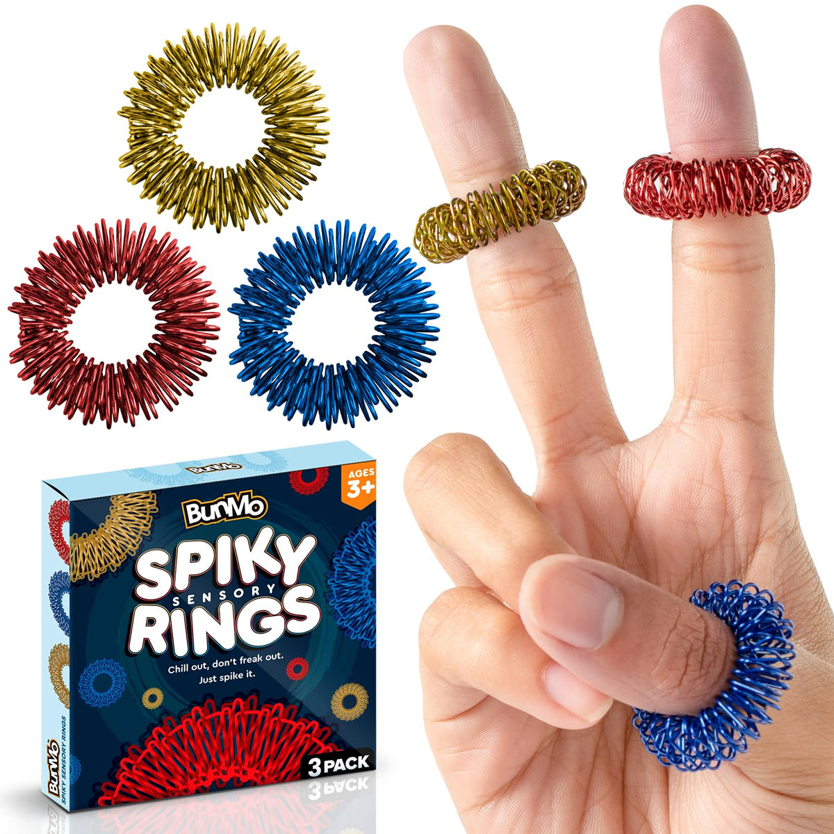 BUNMO Magnetic Fidget Rings – Fidget Toys Adults, Cool Fidgets for Teens, Quiet Fidget Toys, Maximum Strength 8 N50 Magnets, Endless Tricks, Teen Gifts, Fidgets for Kids 8-12, Adult Fidget Toys, Black