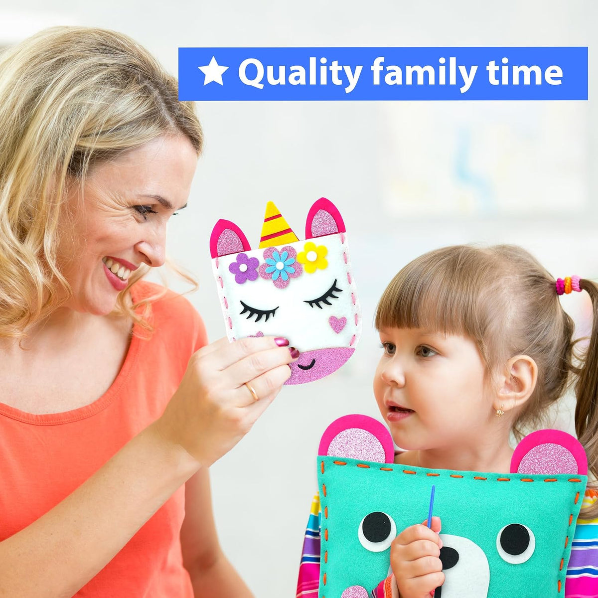 KRAFUN My First Sewing Kit for Kids Ages 6-12 | 7 Animal Dolls