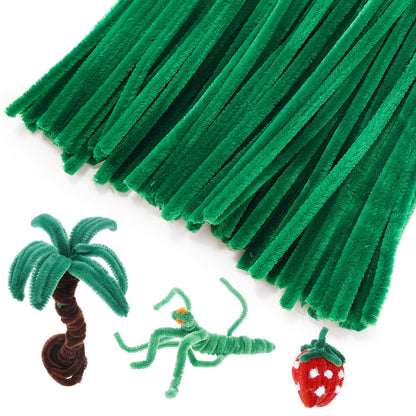Caydo 200PCS Thick Pipe Cleaners Craft, 20 Colors Chenille Stems