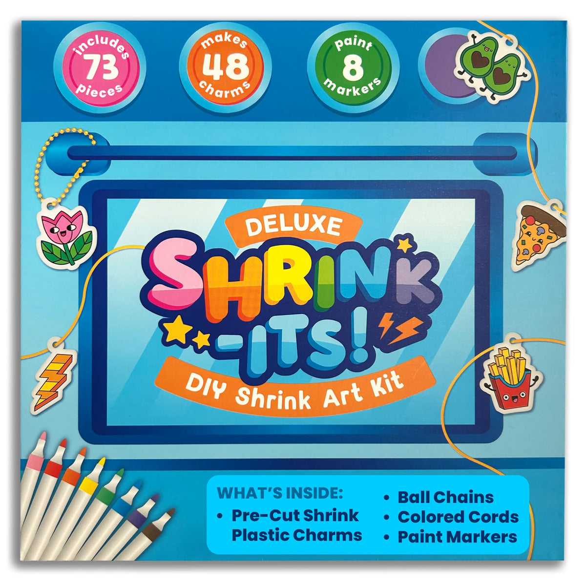 Ooly DIY Shrink Art Charms Kit, 28 Pc – Fun Friends