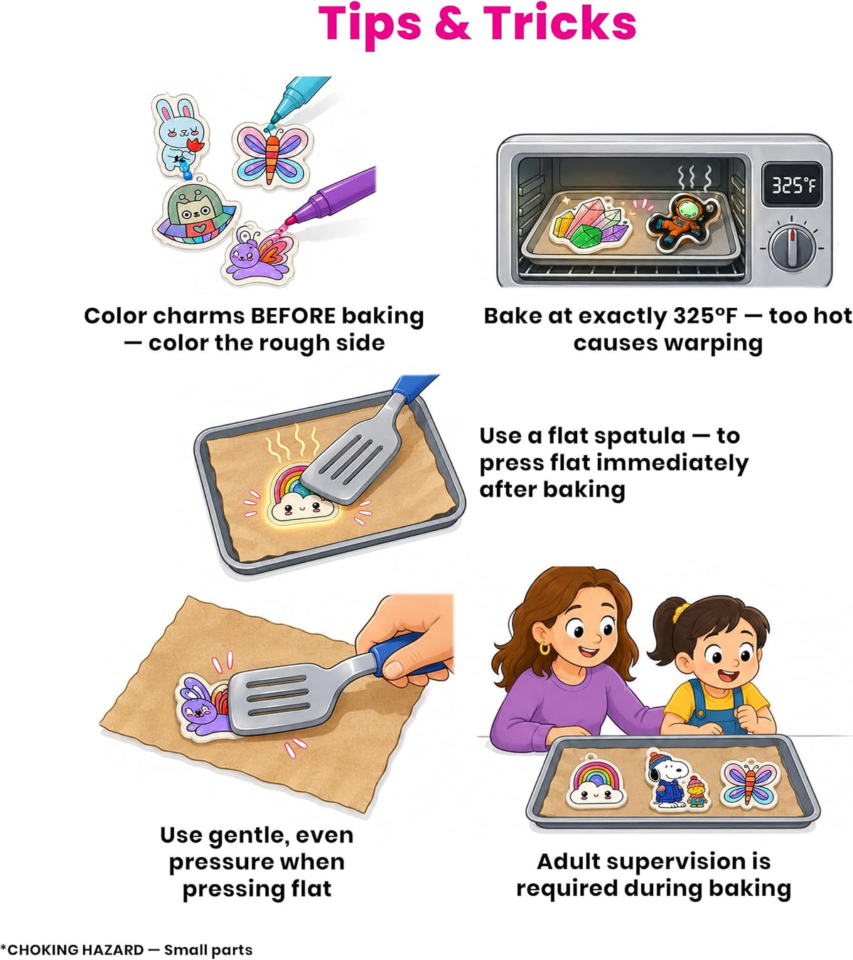 Ooly DIY Shrink Art Charms Kit, 28 Pc – Fun Friends
