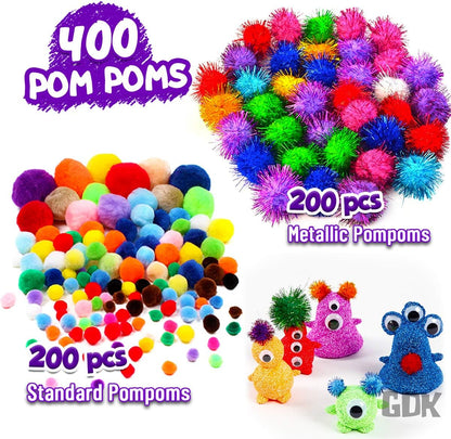 Goody King 1170Pcs+ Arts and Crafts Supplies for Kids