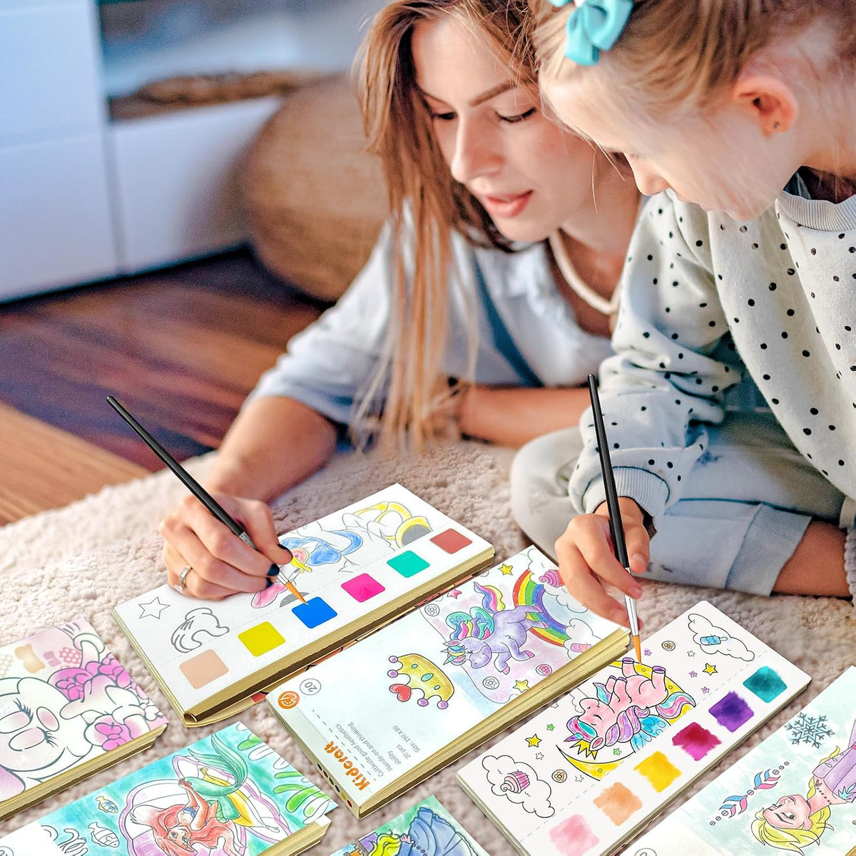 Kidcraft Paint with Water Coloring Books for Toddlers, Ocean Princess
