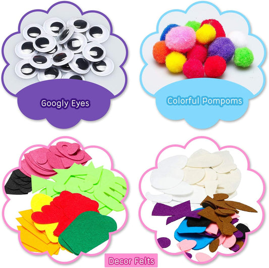 WATINC Hand Puppet Making Kit, Felt Sock Puppet Toys for Kids (Animals)