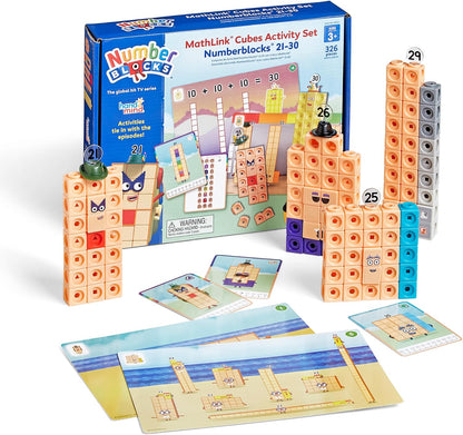 hand2mind MathLink Cubes Numberblocks 21-30 Activity Set, Ages 3+