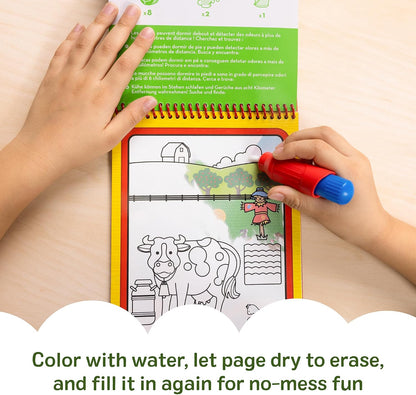 Melissa & Doug On the Go Water Wow! Farm Reusable Coloring Book Toy