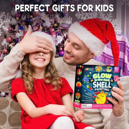 Shell Painting Kit for Kids, Arts and Crafts Gifts for Girls Boys Ages 6-12