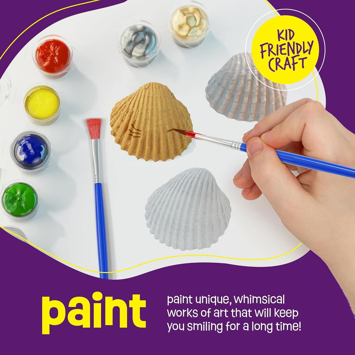 Shell Painting Craft Kit for Kids - Craft Activities Kits - Arts & Crafts