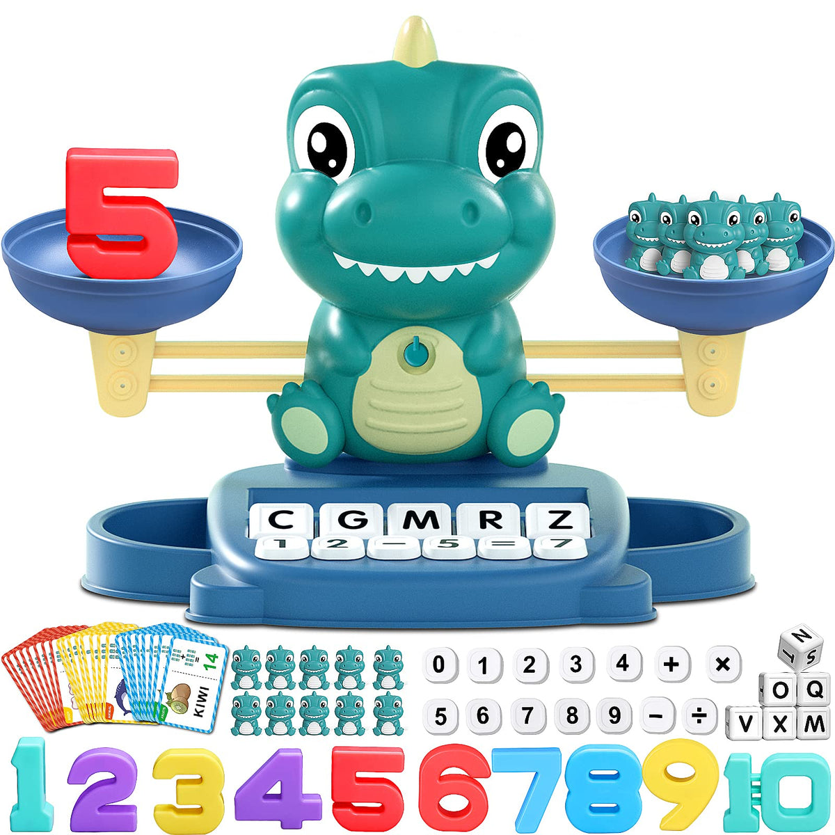 Kaodezhu Dinosaur Math Balance Toys, Montessori Toys for 3 Years Old Kids