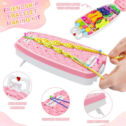 Friendship Bracelet Making Kit for Girls Ages 6-12, DIY Jewelry Craft Toy