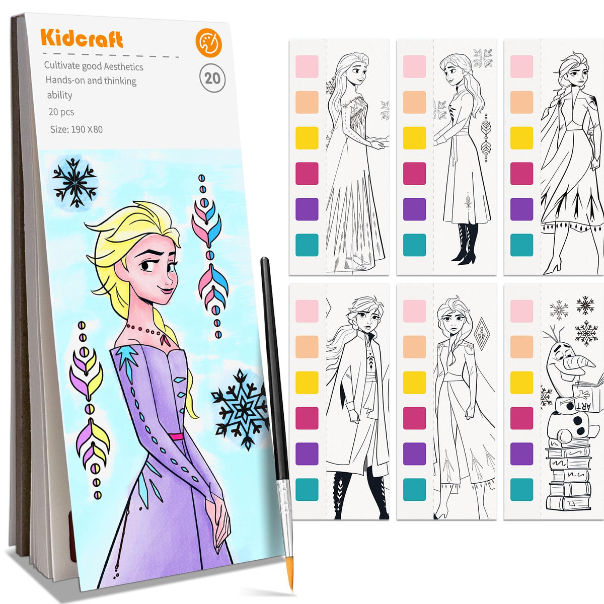 Kidcraft Paint with Water Coloring Books for Toddlers, Ocean Princess