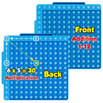 Torlam Math Flash Cards + Math Board, Multiplication Flash Card Times Table Chart, Math Manipulatives Division, Addition, Subtraction Games Toys for Kids, 1st, 2nd, 3rd, 4th, 5th, 6th Grade
