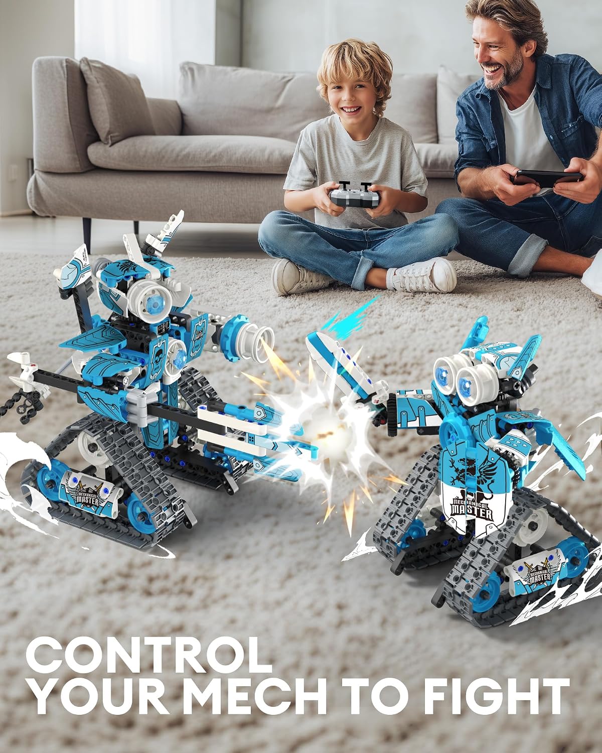 Opmind 5-in-1 STEM RC Robot Building Kit - 408PCS, Gift for Boys Ages 8-13