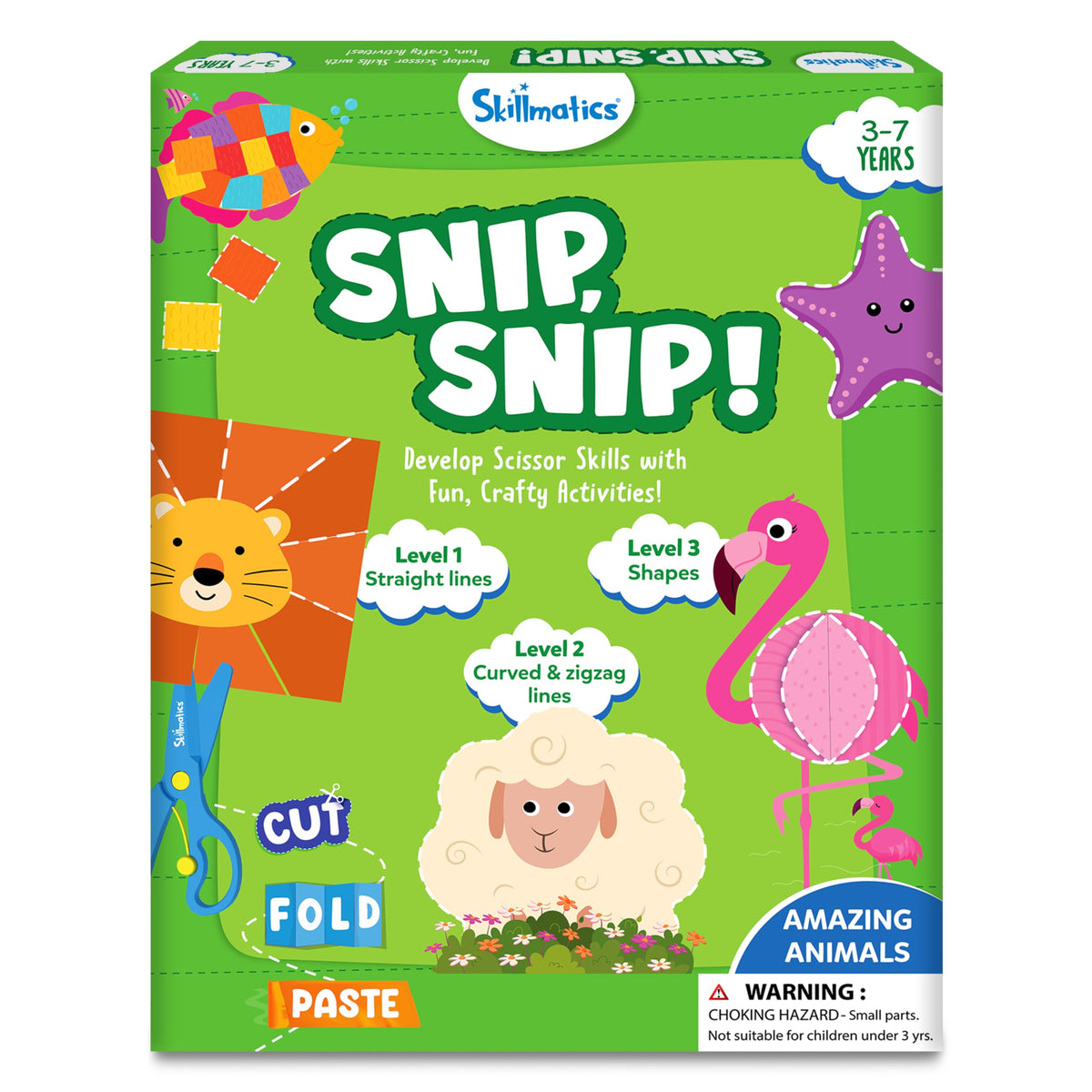 Skillmatics Snip Snip, Scissor Skills, Felt Craft Activity, Gift for Kids