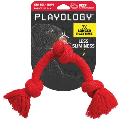 Playology Tug Rope Dog Toys for Large Dogs - Jumbo, Peanut Butter Scent