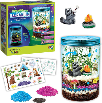 Creativity for Kids Grow 'N Glow Terrarium Kit - Educational Science Kits | Screen Free Summer Fun Activities | Gifts for Boys and Girls | Craft and STEM Projects (Ages 6+)